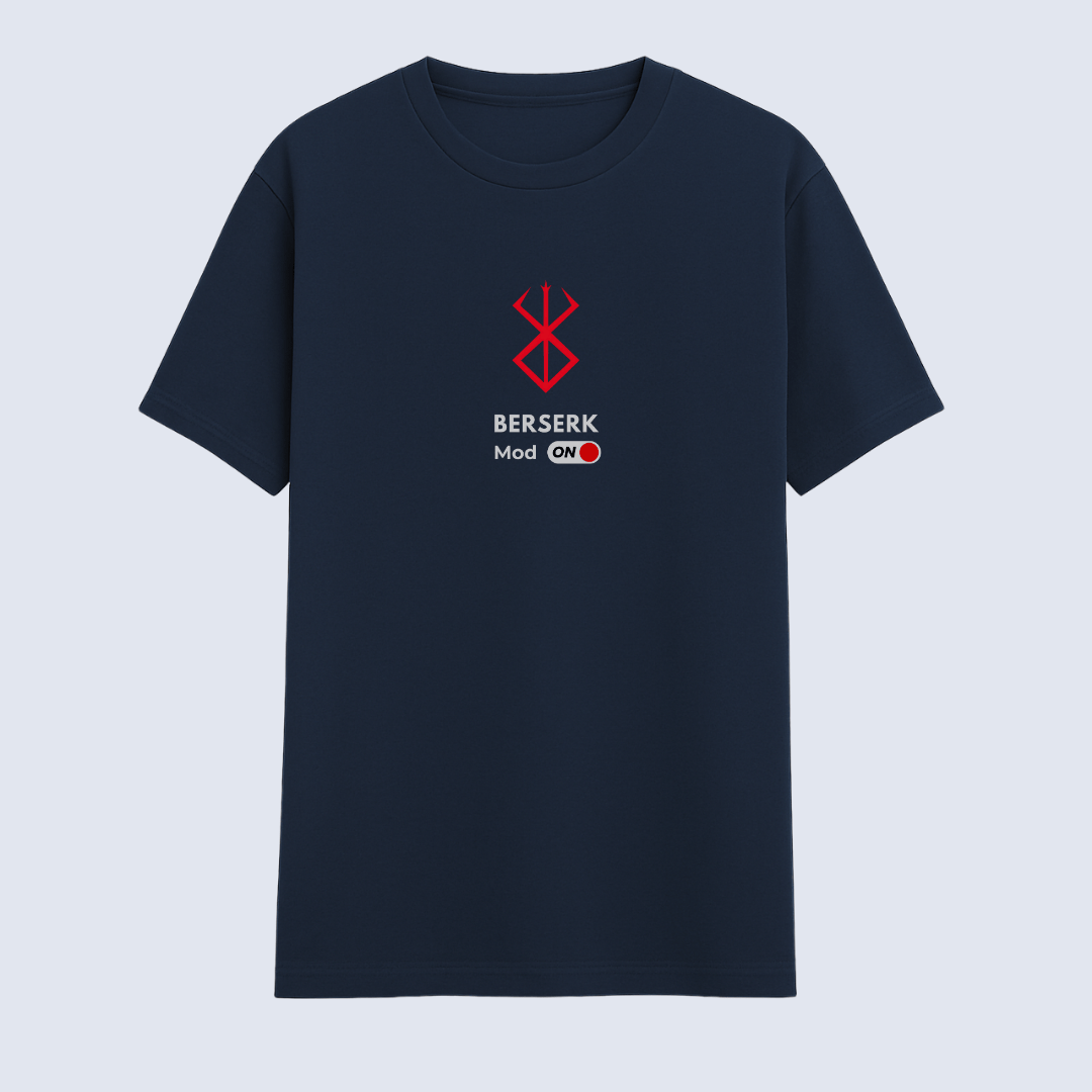 Words Armor Berserk Classic Half Sleeve T-Shirt Navy Front