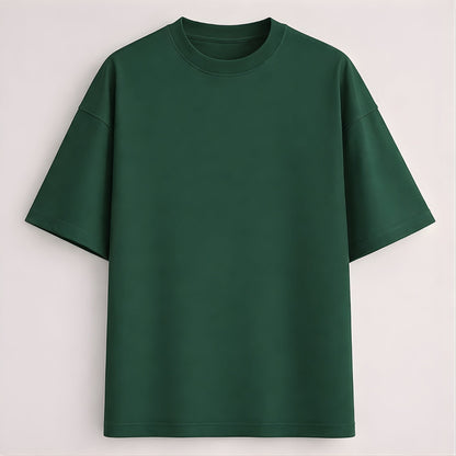 Bottle green funny quote oversized T-shirt front view by Words Armor
