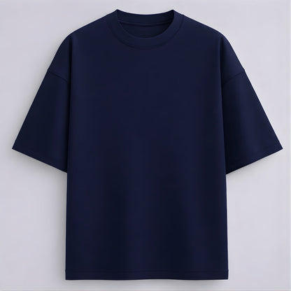Navy funny quote oversized T-shirt front view by Words Armor