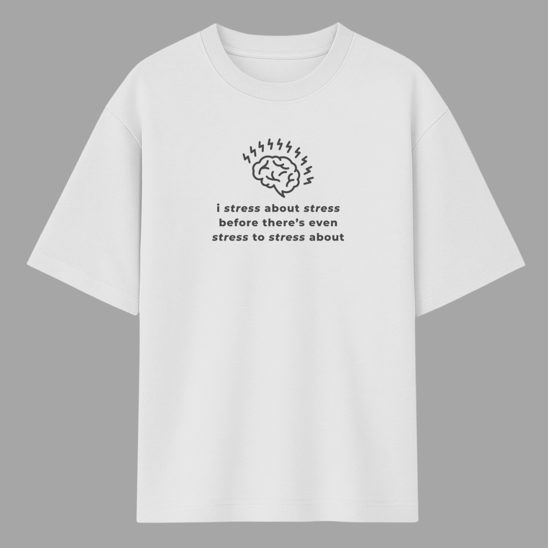 White t-shirt with black text and graphic on a gray background words armor