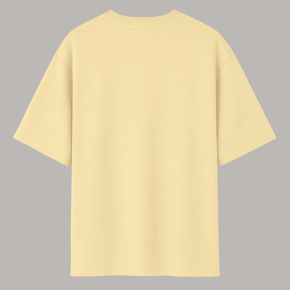 Beige t-shirt on a gray background wordsarmor