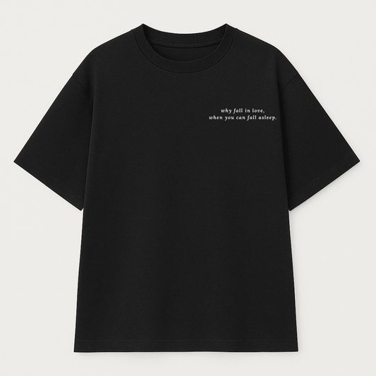 Black t-shirt with white text on a light gray background wordsarmor
