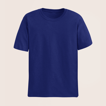 Words Armor royal blue plain classic half sleeve tshirt front view – unisex fit