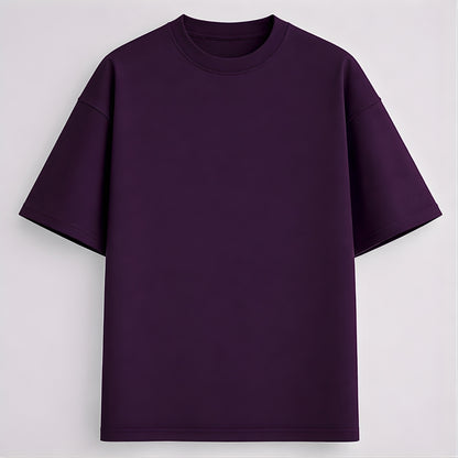 Words Armor Social Media Killed Romance Quote Purple Oversized T-Shirt Front View