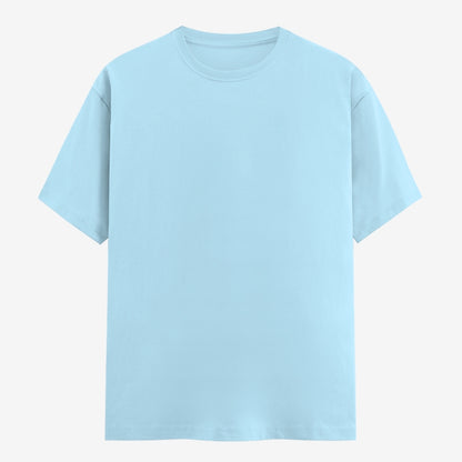 Words Armor solid plain baby blue t shirt front view for men and women