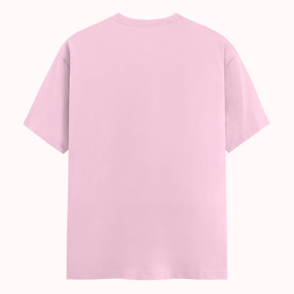 Words Armor solid plain baby pink t shirt back view for men and women