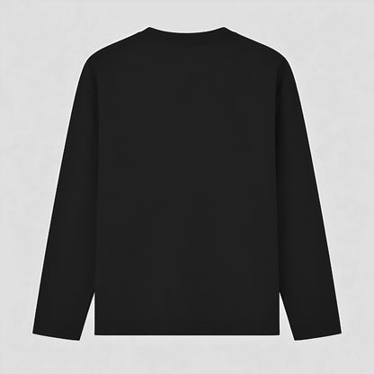 Words Armor solid plain black full sleeve t shirt back view for men and women