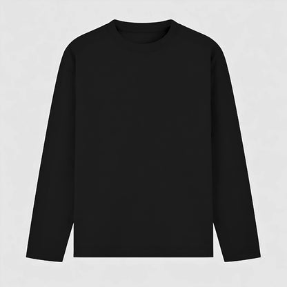 Words Armor solid plain black full sleeve t shirt front view for men and women