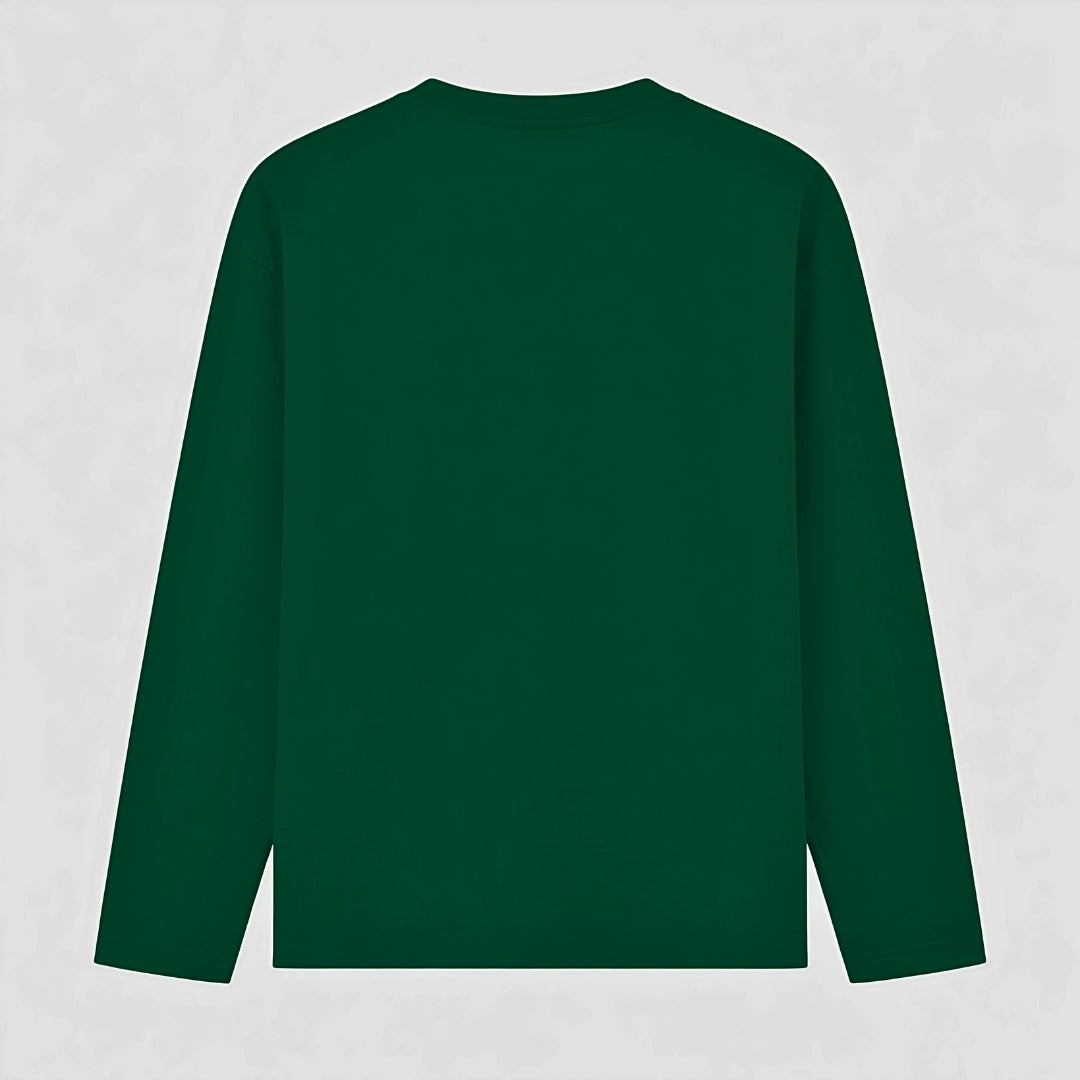 Words Armor solid plain bottle green full sleeve t shirt back view for men and women