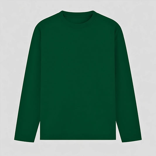 Words Armor solid plain bottle green full sleeve t shirt front view for men and women