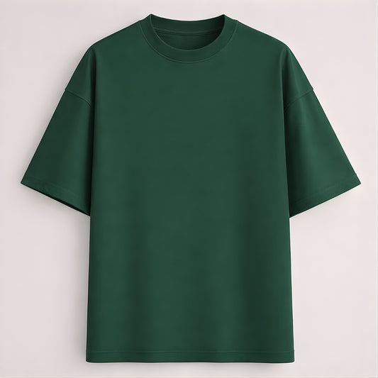 Words Armor solid plain bottle green oversized t shirt front view for men and women