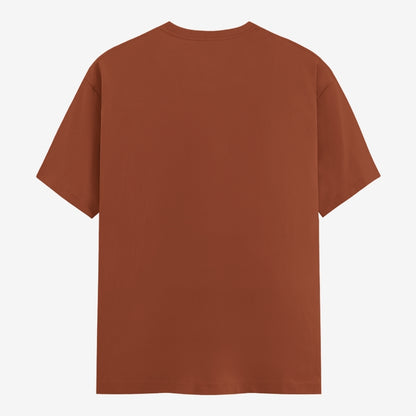 Words Armor solid plain copper t shirt back view for men and women