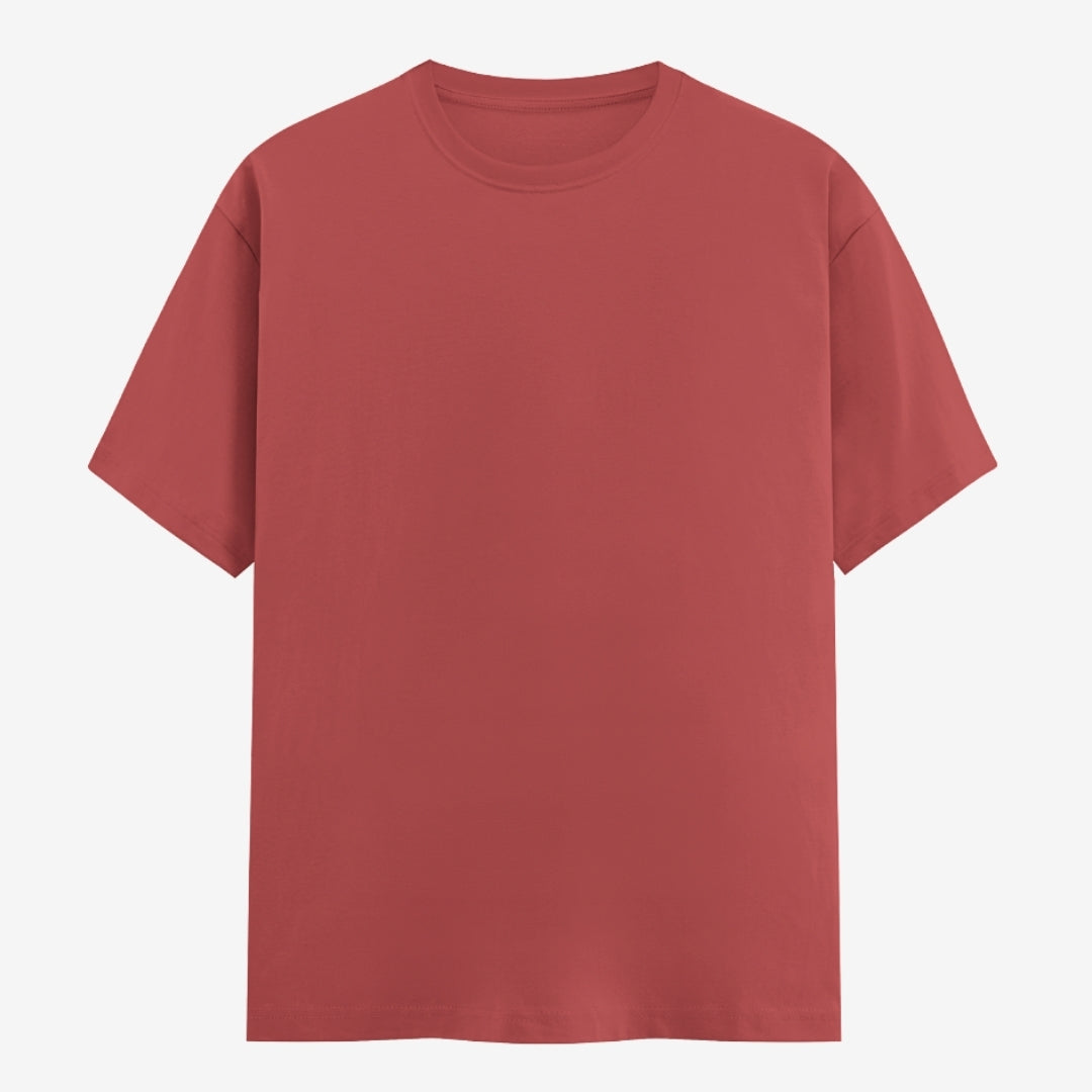 Words Armor solid plain coral t shirt front view for men and women