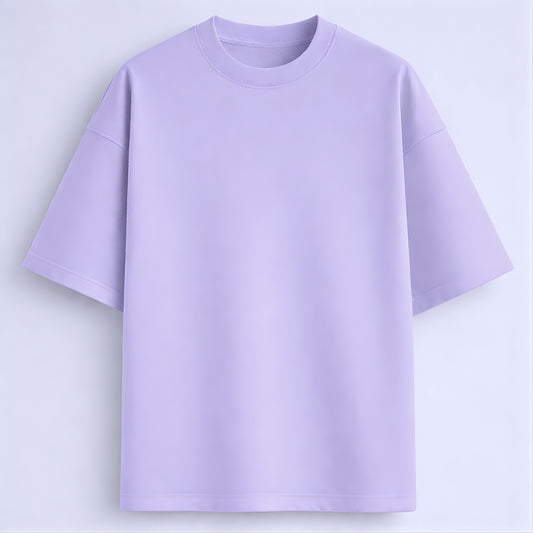 Words Armor solid plain lavender oversized t shirt front view for men and women