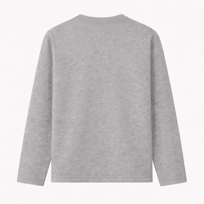 Words Armor solid plain melange grey full sleeve t shirt back view for men and women