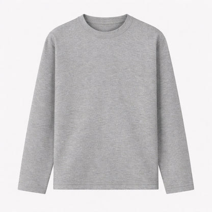 Words Armor solid plain melange grey full sleeve t shirt front view for men and women