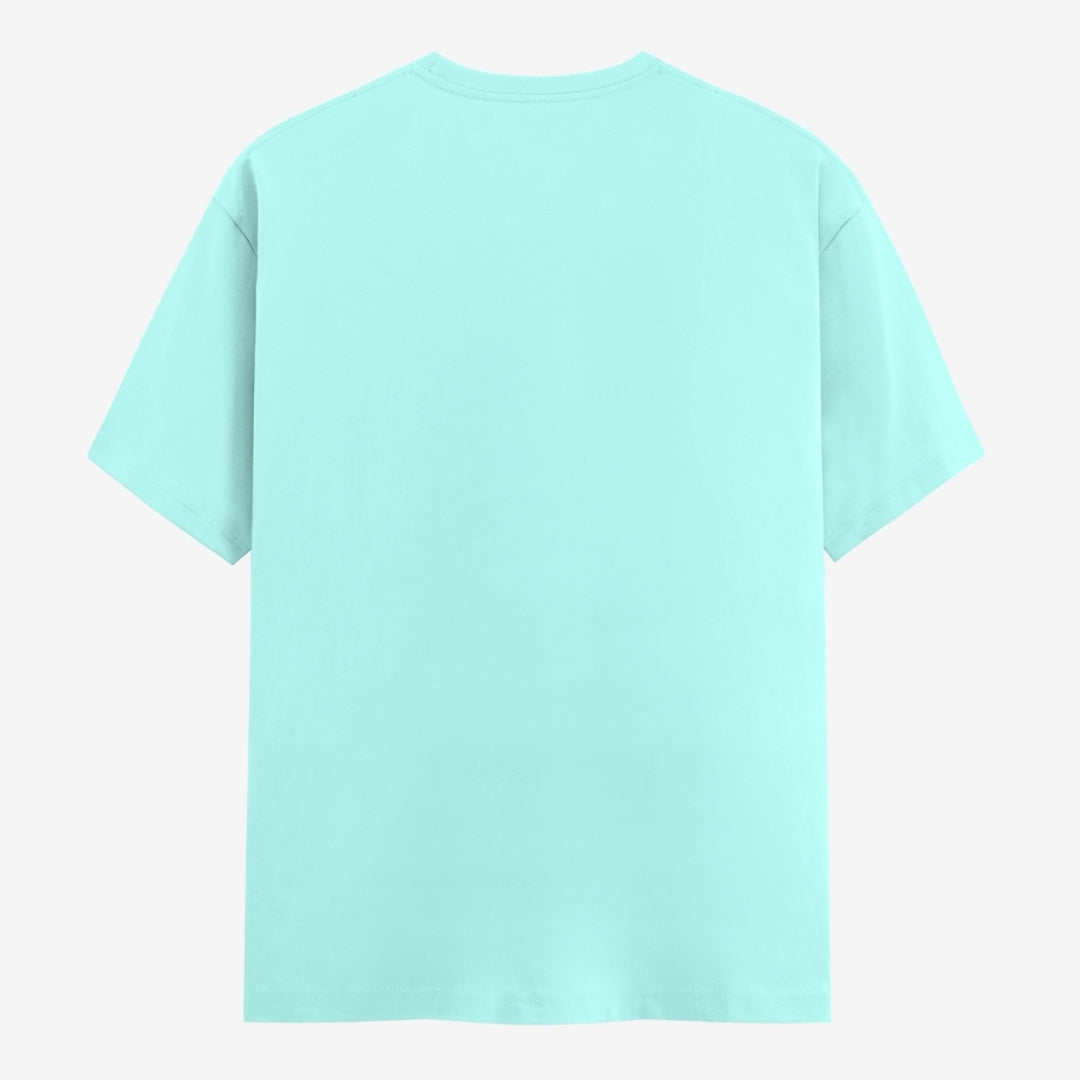 Words Armor solid plain mint t shirt back view for men and women