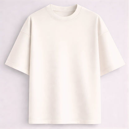 Words Armor solid plain off white oversized t shirt front view for men and women
