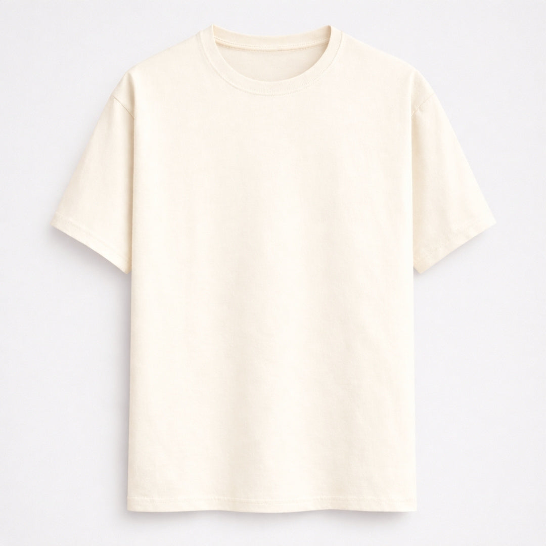 Words Armor solid plain off white t shirt front view for men and women