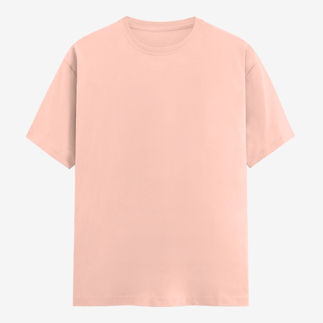 Words Armor solid plain peach t shirt front view for men and women