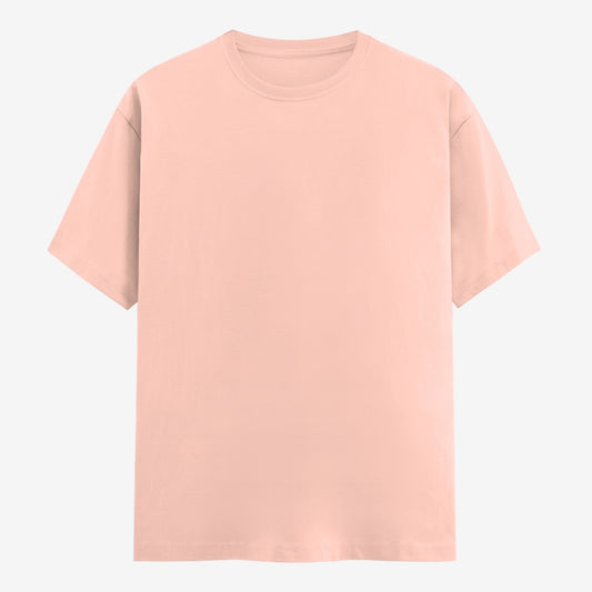 Words Armor solid plain peach t shirt front view for men and women