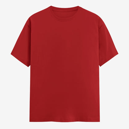 Words Armor solid plain red t shirt front view for men and women