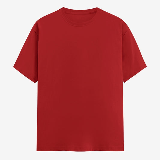Words Armor solid plain red t shirt front view for men and women