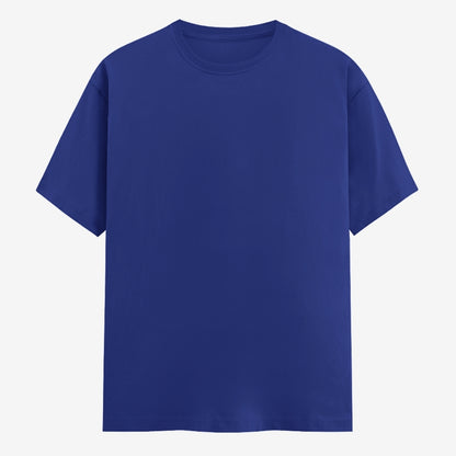 Words Armor solid plain royal blue t shirt front view for men and women