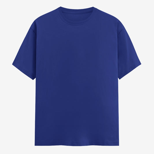 Words Armor solid plain royal blue t shirt front view for men and women
