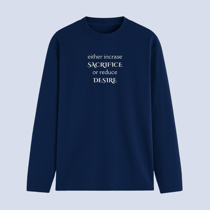 Words Armor Quote Full Sleeve T-Shirt in navy front view